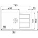 Franke SET T88 Tectonit Spüle S2D 611-78 XL steingrau + Armatur FN 0147.031 chrom