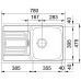 Franke Euroform EFN 614-78, 780x475 mm, Küchenspüle, Edelstahl 101.0684.386