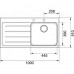 Franke Epos Glass EOV 611/2 1000x510 mm Edelstahl + weises Glas + Siphon 101.0250.482
