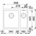 Franke Kubus KBG 160, 558x460 mm, Küchenspüle Fragranit+ sahara 125.0023.800