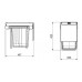 B-WARE Franke sorter Cube 30 Handauszug Abfalltrennung 2-fach 134.0039.554