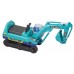 G21 Kinder Sitzbagger, blau mit Helm 690715