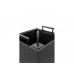 G21 Blumentopf mit Wasserspeicher Linea schwarz 39 cm 639243