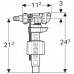 Geberit Füllventil Typ 380, Wasseranschluss seitlich, 3/8" 240.700.00.1