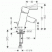 Einhebel-Waschtischmischer mit extra-langem Griff DN15 32034000