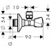 Hansgrohe Eckventil E chrom, DN15 13902000