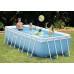 INTEX PRISM FRAME Rectangular POOL 488 x 244 x 107 cm mit Kartuschenanlage, 28318