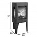 B-WARE Jotul F 163 CB Kaminofen weißer Emaille, 351272 - ohne Schamotsteine, zerkratzt