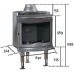 Jotul I 80 RH Kamineinsatz Panorama, Schwarzer Lack 341242