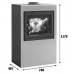 Jotul CUBE GL Kamin-Umbau mit Kamieinsatz I 530 RH, Lavastein auf den Seiten, 341283+CUBE