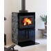 Jotul CUBE GL Kamin-Umbau mit Kamieinsatz I 530 RH, Lavastein auf den Seiten, 341283+CUBE