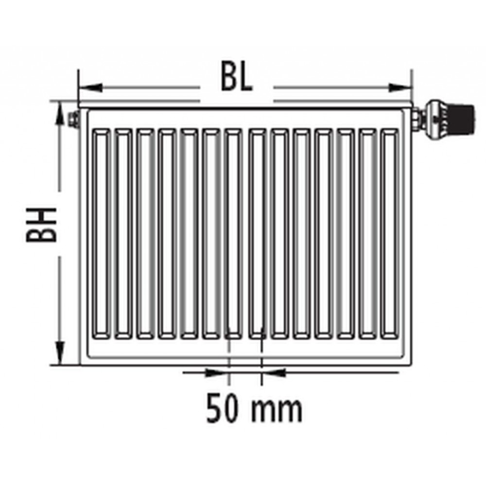 KERMI Therm X2 Profil-Ventilheizkorper VM mit Mittenanschluss 12 600/ ...