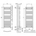 Kermi Basic Heizkörper 1173 x 440 mm, gebogen, chrom