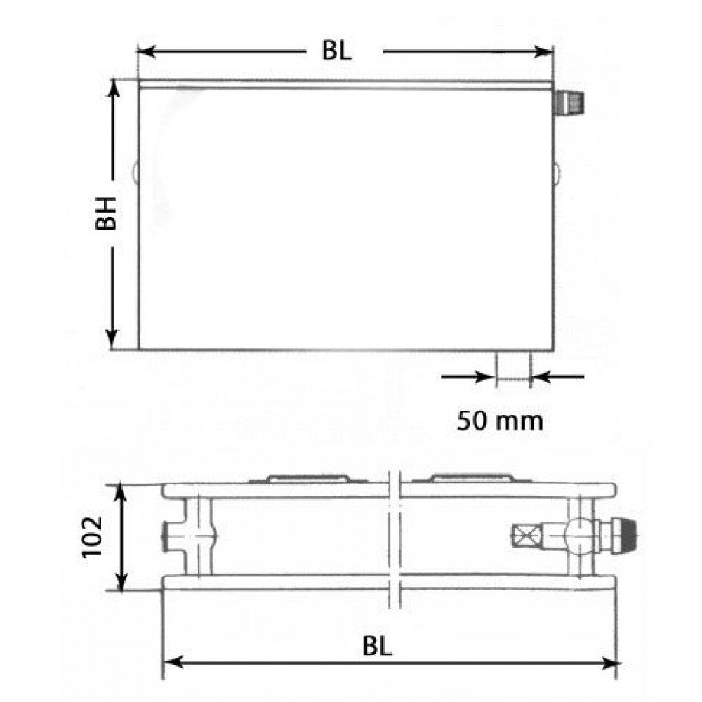 KERMI Therm-x2 Plan-Hygiene V Heizkorper 20 305 / 1105 PTV200301101R1K