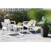 KETER EMILY PATIO Lounge Set 7-teilig mit Sitzauflagen, weiß/grau 17209816