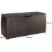 KETER HOLLYWOOD 270L Garten-Aufbewahrungsbox 117,5 x 45 x 57,3 cm, braun 17191974