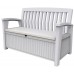 B-WARE KETER PATIO BENCH 227L Gartenbank/Kissenbox 138,6 x 63,5 x 88 cm, weiß 17202690