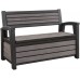 KETER HUDSON STORAGE BENCH 227L Gartenbank Kissenbox, braun 17204490