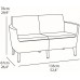 KETER SALEMO 2-Sitzer Sofa, 133 x 67 x 76 cm, braun/grau-beige 17209038