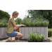 KETER SEQUOIA DUOTECH LARGE 116L Garten-Pflanzgefäß, 131 x 57 x 50 cm, grau 17206219