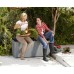 KETER NOVEL 340L Garten Auflagenbox 124 x 55 x 62,5 cm, grau/schwarz 17197948