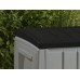 KETER NOVEL 340L Garten Auflagenbox 124 x 55 x 62,5 cm, grau/schwarz 17197948