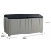 KETER NOVEL 340L Garten Auflagenbox 124 x 55 x 62,5 cm, grau/schwarz 17197948