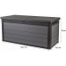 KETER CORTINA 570L Aufbewahrungsbox 151,7 x 72,5 x 70 cm, grau 17211700