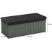 KETER DARWIN 380L Garten-Aufbewahrungsbox 142,5 x 65,3 x 54,5 cm, grün 17211691