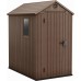KETER DARWIN 4 x 6 Kunststoffgerätehaus, 125,8 x 184,5 x 205 cm, braun 17209417
