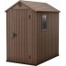 KETER DARWIN 4 x 6 Kunststoffgerätehaus, 125,8 x 184,5 x 205 cm, braun 17209417