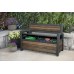 KETER DECO GARDEN BENCH 227L Gartenbank/Kissenbox, 133 x 61 x 89 cm, Walnuss 17213853