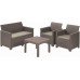 KETER ELODIE 2 SEATER Lounge-Set 4-tlg., cappuccino/sand 17209485