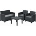 KETER ELODIE 2 SEATER Lounge-Set 4-tlg., graphit/grau 17209485