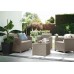 KETER ELODIE 2 SEATER Lounge-Set 4-tlg., cappuccino/sand 17211877