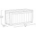 KETER MARVEL PLUS 270L Garten-Aufbewahrungsbox 117 x 45 x 57 cm, braun 17202622