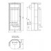 ABX KIRUNA 4649-4, Holz-Kaminofen, graues Blech + Granit paradiso 4649-4ZP