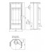 ABX KIRUNA 4649-6, Holz-Kaminofen, graues Blech + Sandstein 4649-6PI