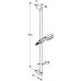 KLUDI LOGO Brause-Set 3S 900 mm, chrom 6839005-00