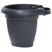 Prosperplast TERRA Blumentopf zum Aufhängen, Regenrohr, 28cm, 4 l, anthrazit DTRY28