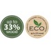 Prosperplast TUBUS SLIM ECO Wood Blumentopf 30cm, 27l, zelená DTUS300W
