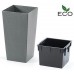 Prosperplast URBI SQUARE ECO Blumentopf 40cm, steingrau DURS400W-405U