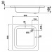 Laufen PLATINA Duschwanne Stahl 90x90 cm, weiß 2150120000401