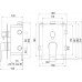 NOVASERVIS NOBLESS Unterputz-Armatur für 3 Geräte, mit Körpereinbau, Chrom BOX38051RX,0