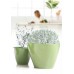 PROSPERPLAST Blumentopf Dreieck Serie COUBI 10 l creme glänzend DTG320