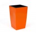 Pflanzkübel COUBI Blumentopf Pflanzbehälter mit Einsatz viereckig 4l, orange DUW160
