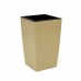 Pflanzkübel COUBI Blumentopf Pflanzbehälter mit Einsatz viereckig 10l, beige DUW200