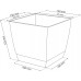 Prosperplast COUBI SQUARE P Blumentopf viereckig mit Untersetzer 13,5 cm, weiß DUKP135
