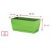 Prosperplast COUBI Blumenkasten mit Untersetzer 24x12x11cm Graphit DUPP240-426U