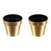 PROSPERPLAST CUBE CHROME GOLD Übertopf 0,6 L gold DGC110SF